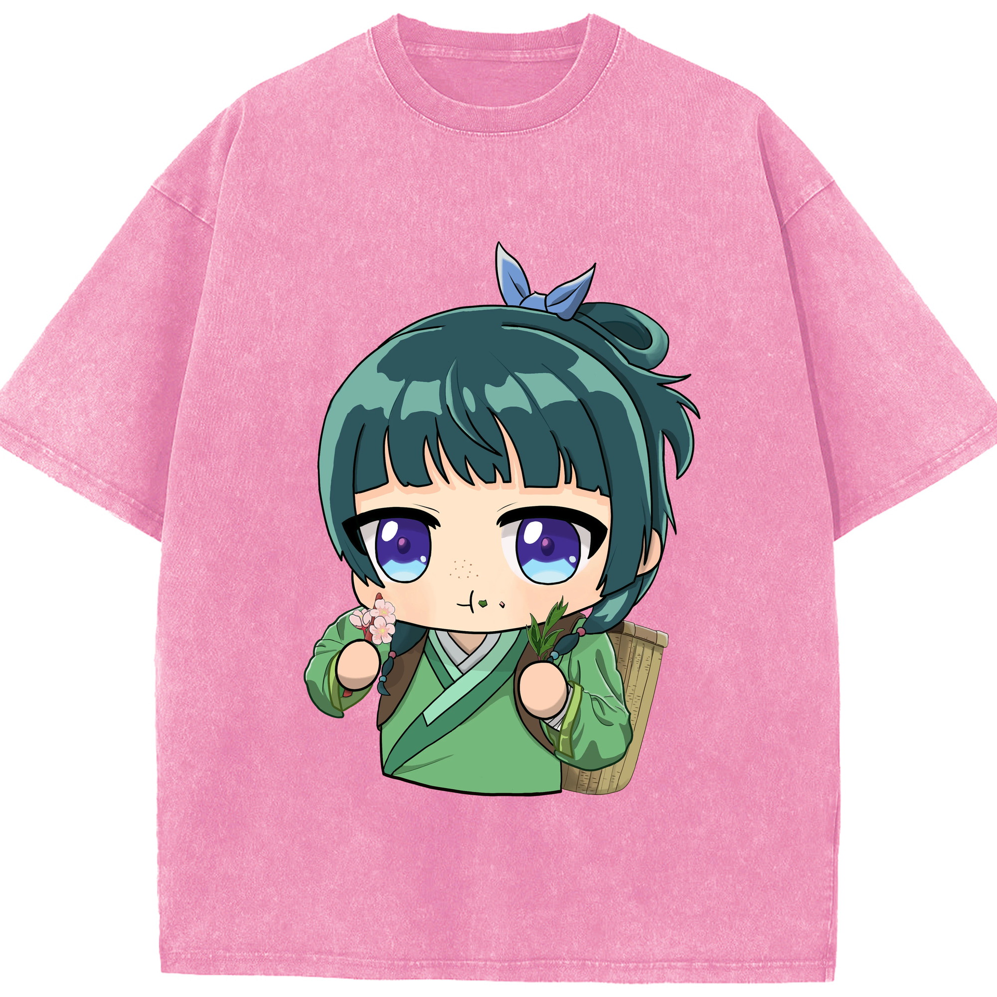 （画像用） 薬屋のひとりごと The Apothecary Diaries 綿100% ヴィンテージ風 半袖Tシャツ（フロントプリント）